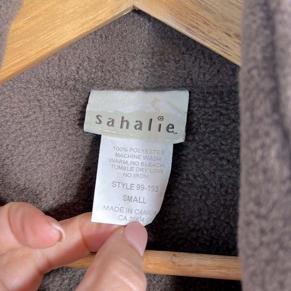 Sahalie Polartec Fleece Button Pea Coat size S - Picture 3 of 8